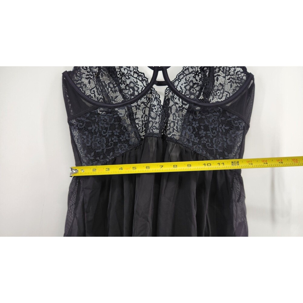 Adore Me Women's‎ 2X Jet Black Rae Babydoll Lingerie Sleepwear NWT - Picture 6 of 9